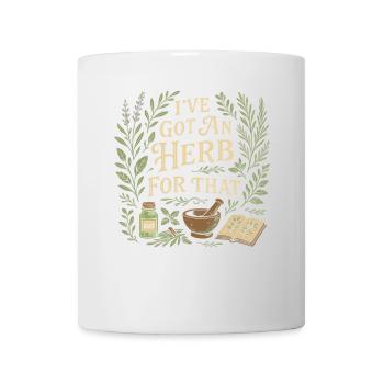 Dagegen habe ich ein Kraut - Tasse - Weiß - Vorne