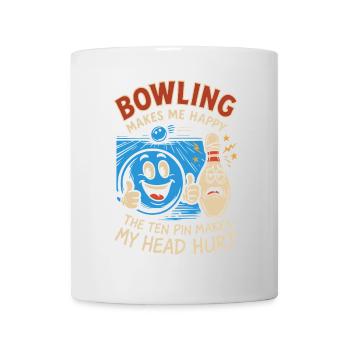 Bowling macht mich glücklich - Der Ten Pin macht - Tasse - Weiß - Vorne