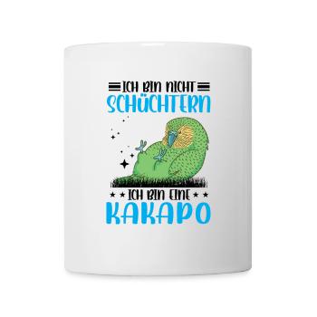 Kakapo is shy New Zealand Kakapo - Mug - white - Front