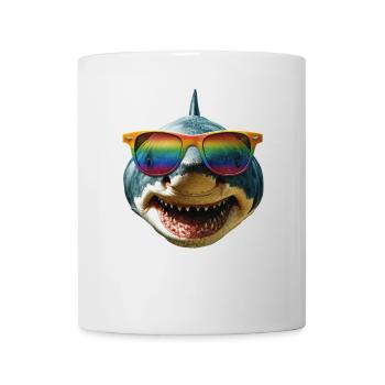 Hai Haifisch Tigerhai Taucher Süße Haie Weißer Hai - Tasse - Weiß - Vorne