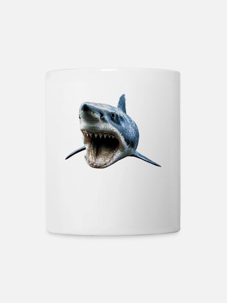 Hai Haifisch Tigerhai Taucher Süße Haie Weißer Hai - Tasse - Weiß
