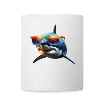 Hai Haifisch Tigerhai Taucher Süße Haie Weißer Hai - Tasse - Weiß - Vorne