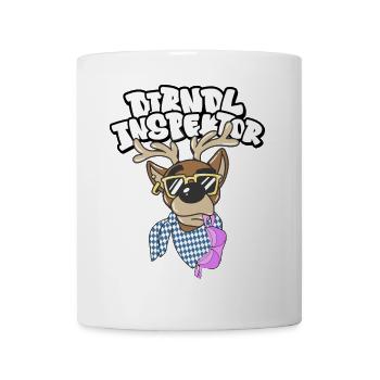 Lustiger Rentier mit Sonnenbrille und Schal - Tasse - Weiß - Vorne