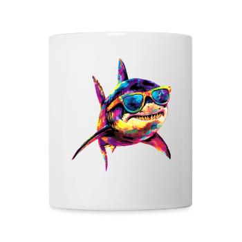 Hai Haifisch Tigerhai Taucher Süße Haie Weißer Hai - Tasse - Weiß - Vorne