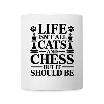 Chess Saying Chess Player Cat Chess Gift - Mug - white - Front