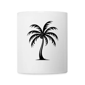 Vacances Palm Tree - Mug blanc - blanc - Devant