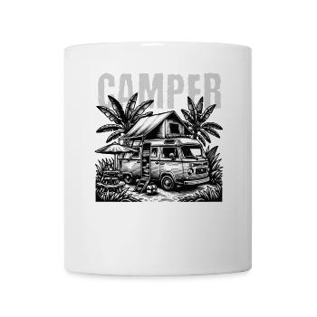 Camper Van Vacation Lifestyle Illustration - Mug - white - Front