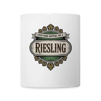 Wine Wine Drinker Everything Happens For A Riesling - Mug - white - Front