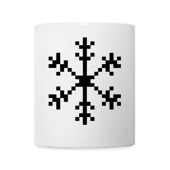 Snowflake pixel art - Mug - white - Front