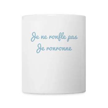 Je ne ronfle pas Ronron - Mug blanc - blanc - Devant