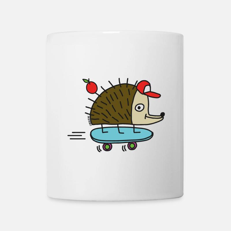 Skater Igel par cheslo - Mug blanc - blanc
