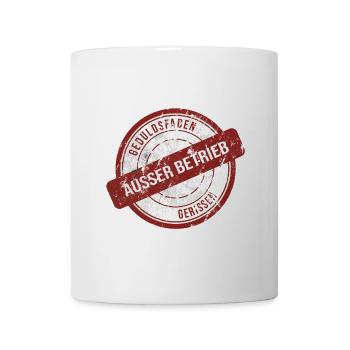Witziger Spruch Ausser Betrieb - Tasse - Weiß - Vorne