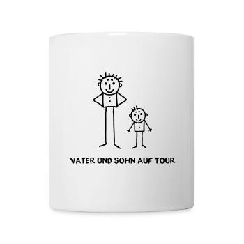 Stick man father and son on tour - Mug - white - Front