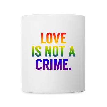 L'amour LGBT n'est pas un crime fierté gay CSD rainbow - Mug blanc - blanc - Devant