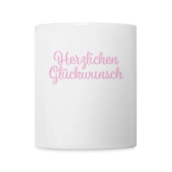 Herzlichen Glückwunsch Geschenkidee - Tasse - Weiß - Vorne