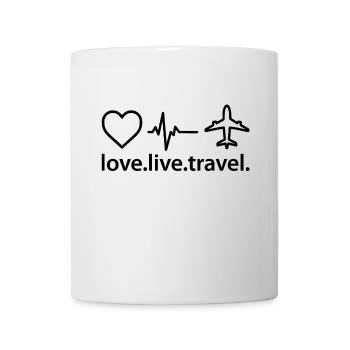 love.live.travel - Mug blanc - blanc - Devant