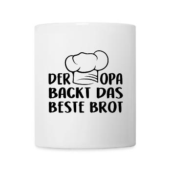 Opa backt das beste Brot - Tasse - Weiß - Vorne