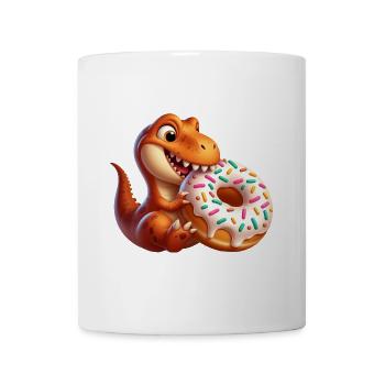 Dino T-Rex Bonbons aux beignets - Mug blanc - blanc - Devant