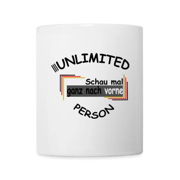 Schau mal ganz nach vorne - Tasse - Weiß - Vorne