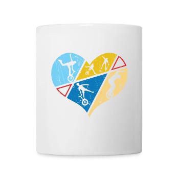 Einrad Zirkus Jonglieren - Tasse - Weiß - Vorne