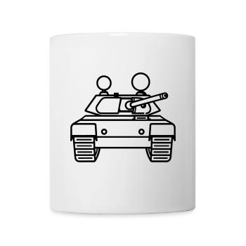 Panzer - Tasse - Weiß - Vorne