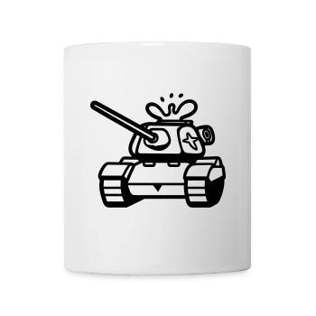 Panzer - Tasse - Weiß - Vorne