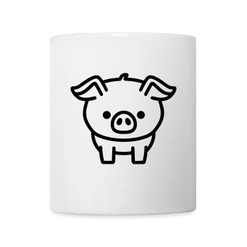 cochon - Mug blanc - blanc - Devant