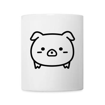 cochon - Mug blanc - blanc - Devant