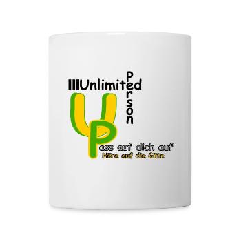 Pass auf dich auf höre auf die Güte - Tasse - Weiß - Vorne