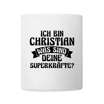 Vorname Chris Christian - Tasse - Weiß - Vorne