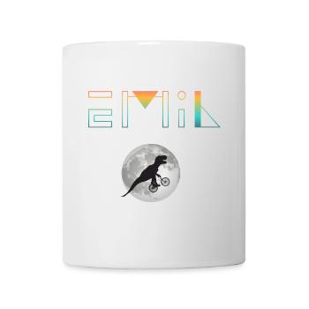EMIL - Beautiful boy name with dinosaur - Mug - white - Front