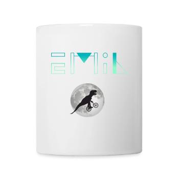 EMIL - Beautiful boy name with dinosaur - Mug - white - Front