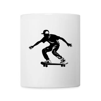 planche à roulettes homme symbole planche à roulettes - Mug blanc - blanc - Devant