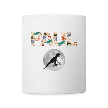 PAUL - Schöner Jungen Name mit Dinosaurier - Tasse - Weiß - Vorne