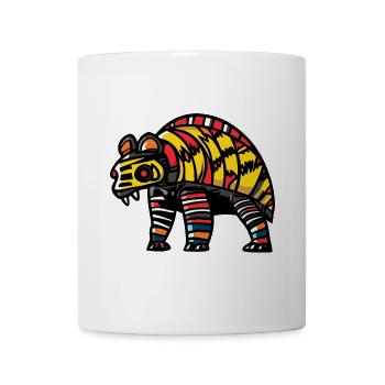 Armadillo Halloween Bande Dessinée Drôle - Mug blanc - blanc - Devant