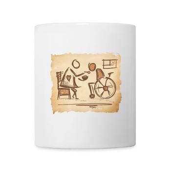Infirmière gériatrique, Aide-soignante, Aide-soignante - Art vintage - Mug blanc - blanc - Devant