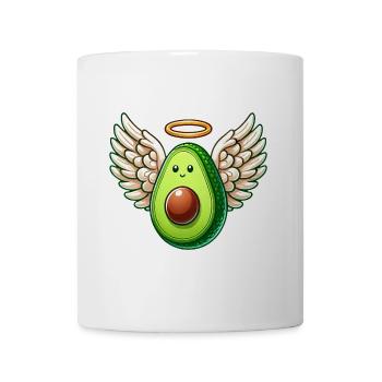 Avocado Engel mit Flügeln und Heiligenschein - Tasse - Weiß - Vorne