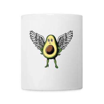 Elégant avocat ange dame avec des ailes - Mug blanc - blanc - Devant