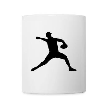 Baseball Schlagball Pitcher Geschenk - Tasse - Weiß - Vorne