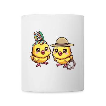 Wilder Westen Western Küken Hühner Huhn - Tasse - Weiß - Vorne