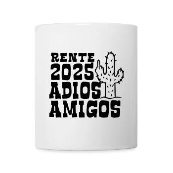 Rente 2025 Adios Amigos Ruhestand - Pension - Tasse - Weiß - Vorne