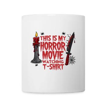 Regarder des films d’horreur Conception - Mug blanc - blanc - Devant