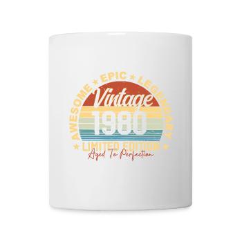 Rétro 1980 ' s Vintage Anniversaire 1980 ' s Cadeau 1980 - Mug blanc - blanc - Devant