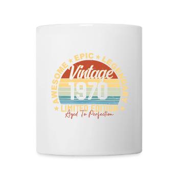 Rétro 1970 ' s Vintage Anniversaire 1970 ' s Cadeau 1970 - Mug blanc - blanc - Devant