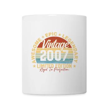 Rétro 2007 Vintage Anniversaire 2007 Cadeau 2007 - Mug blanc - blanc - Devant