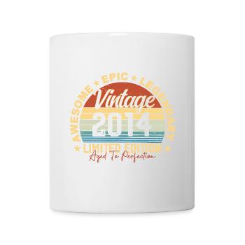 Rétro 2014 Vintage Anniversaire 2014 Cadeau 2014 - Mug blanc - blanc - Devant