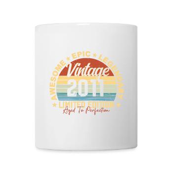 Rétro 2011 Vintage Anniversaire 2011 Cadeau 2011 - Mug blanc - blanc - Devant