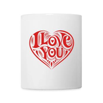 I love You - Valentine' Day - Love - Gift - Mug - white - Front