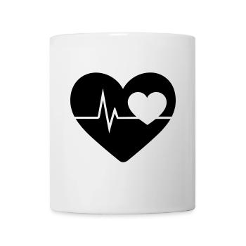 battement de coeur - Mug blanc - blanc - Devant