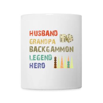 Backgammon Spiel - Tasse - Weiß - Vorne